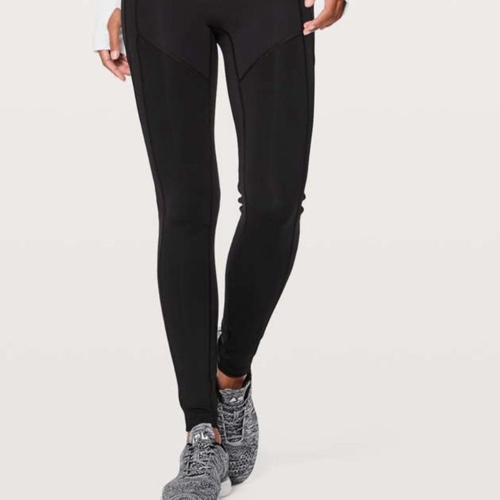 LULULEMON ALL THE RIGHT PLACES BLACK LEGGINGS